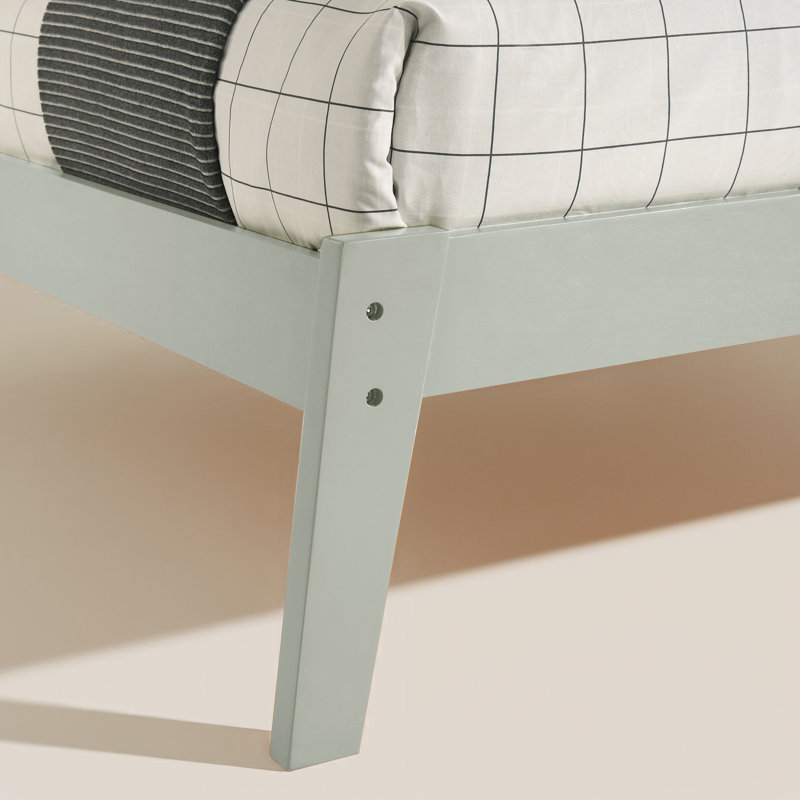 Lit plateforme simple Allyannah Bustillo, Gris clair
