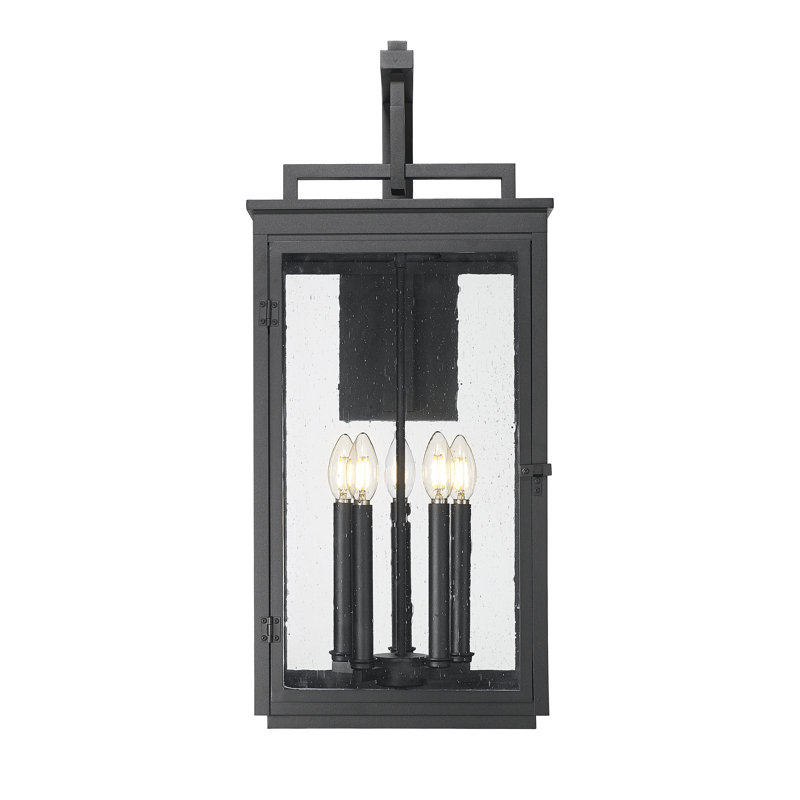 Applique murale d'extérieur noir sable Kasey, 5 lumières, H 28,5 po x l 12 po x P 13,75 po
