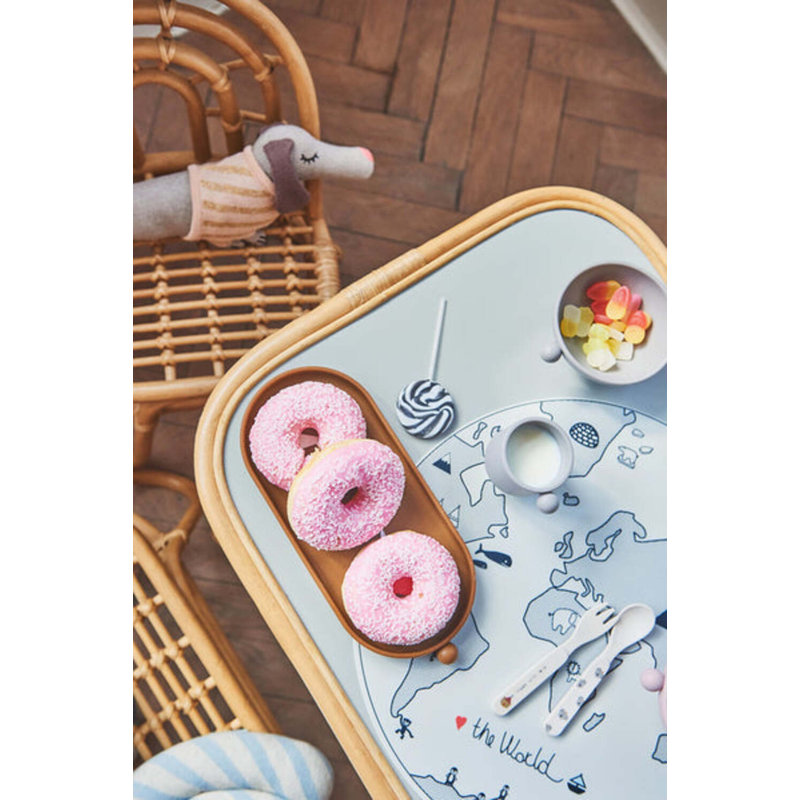 World Silicone Round Placemat
