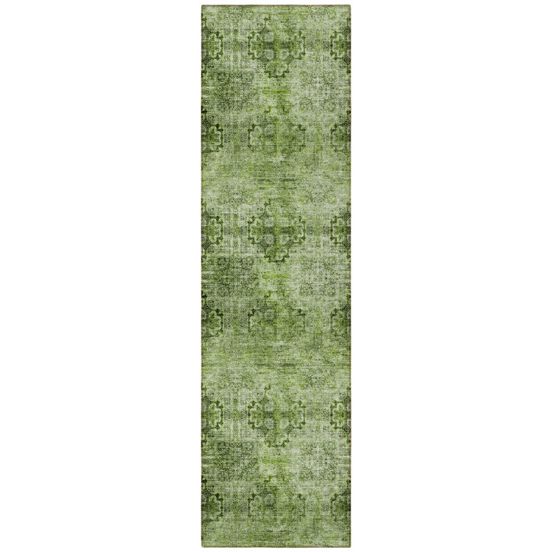 Tapis de couloir intérieur vert 8 po