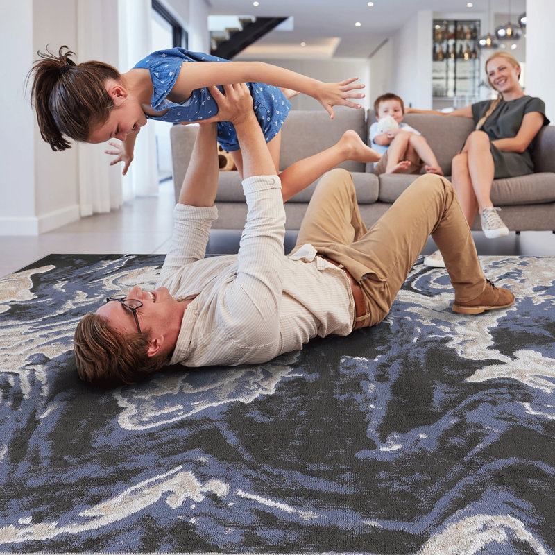 Lint-free, stylish, stain-resistant area rug, Rectangle 5'3" x 7'6"