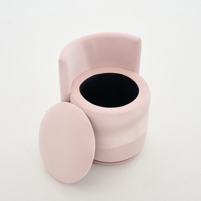 Fauteuil d'appoint pivotant en velours, Rose