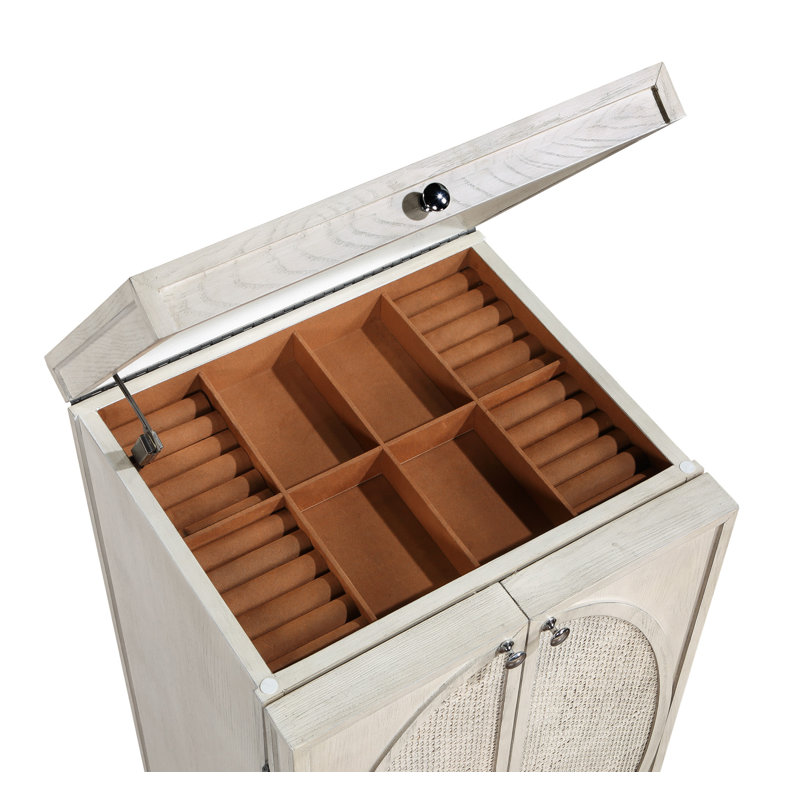 Armoire à bijoux à 2 portes, 6 tiroirs et 32 crochets géométriques gris clair