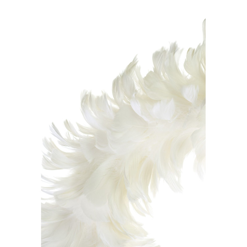 Couronne de plumes 22 po, Blanc