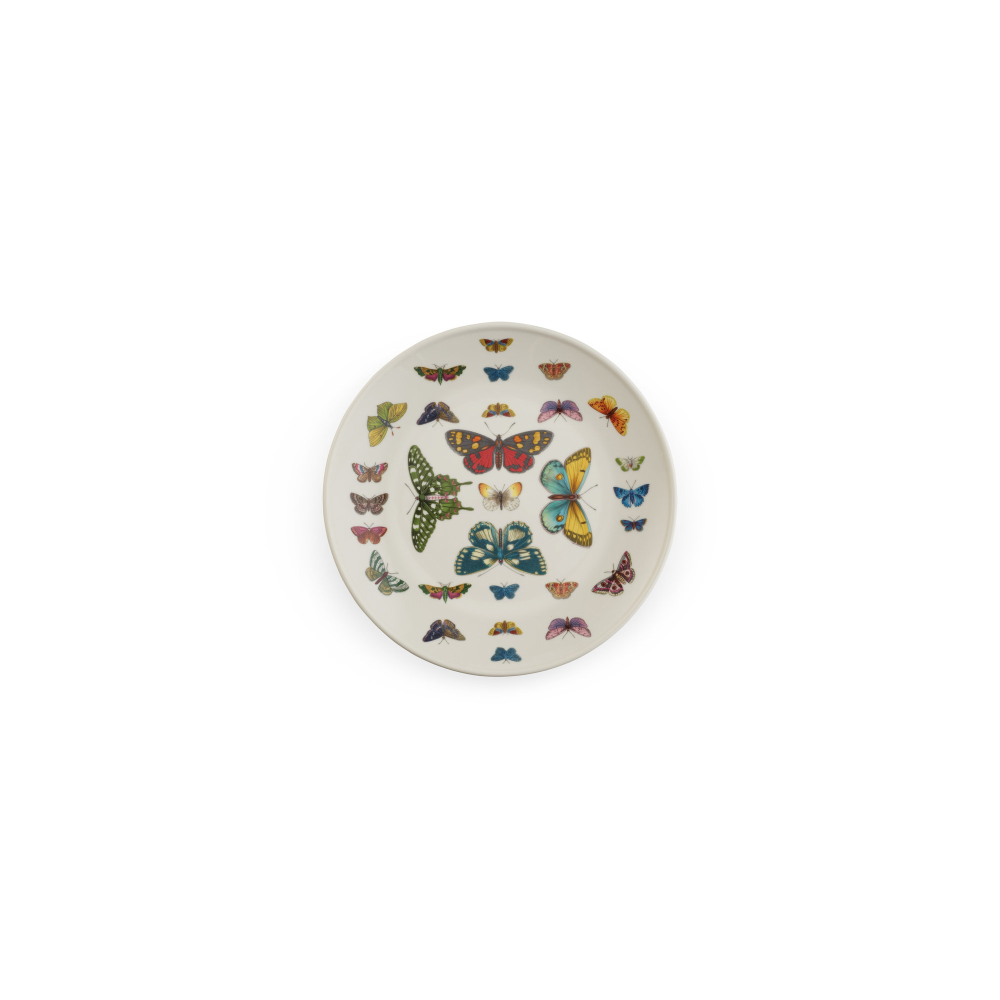 Botanic Garden Harmony Coup Salad Plate Green Set 4 8.5" Salad Plates, White