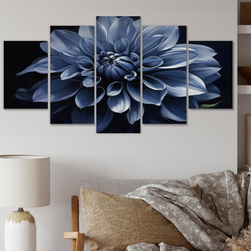 Ensemble de salon art mural noir et blanc Dahlia