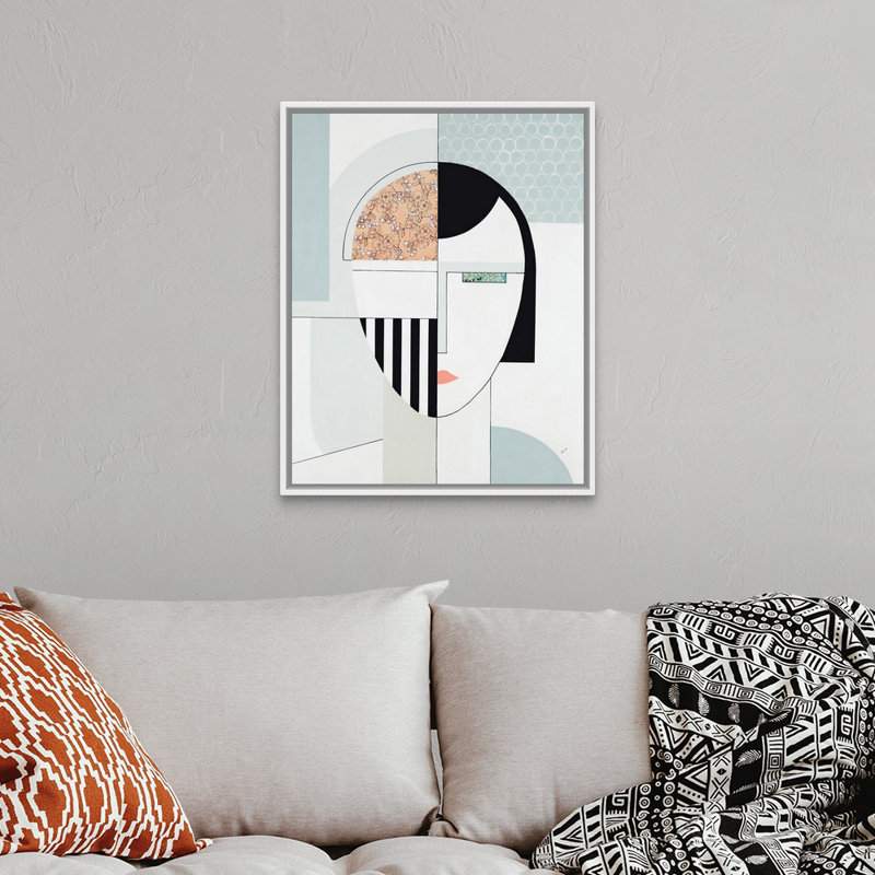 « Miroir on the Wall II » par Sydney Edmunds, impression d’art graphique sur toile, H 32 po x l 26 po x P 1,75 po