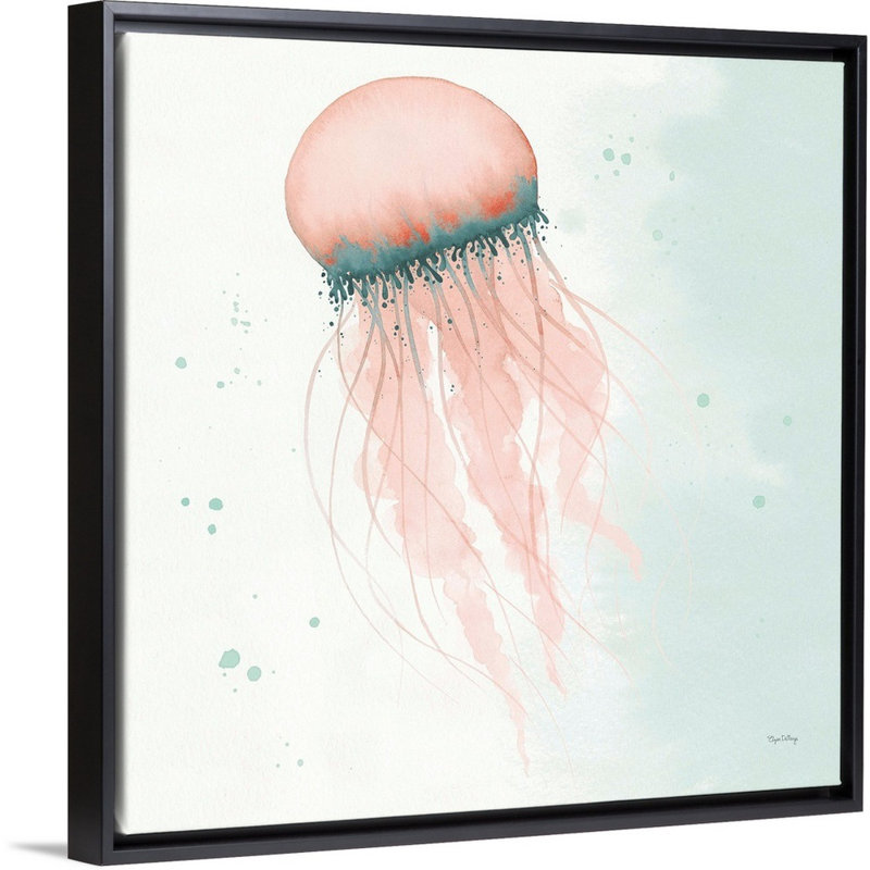 Splash IV, art mural sur toile, Cadre noir, H 38 po x l 38 po x P 2 po