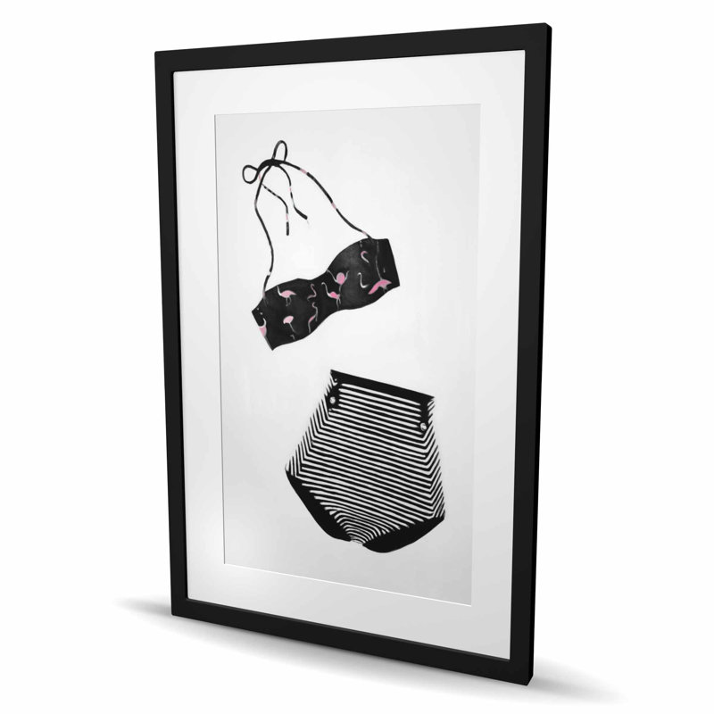 Imprimé rétro pour femme | Cadre mat blanc