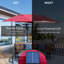 Briyonna 440 cm W X 256 cm D Rectangular Lighted Market Parasol with Crank Lift-558804652