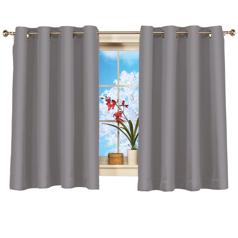 Rideau simple occultant à pattes Abdualeem, l 56 po x L 54 po, Gris