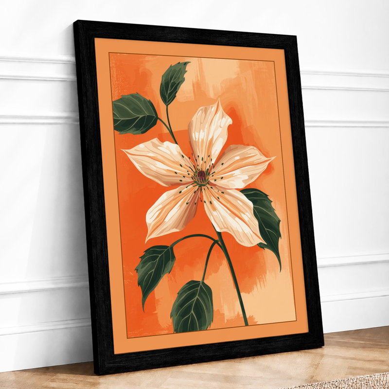 Pale Bloom Study Botanical - Print, A1 - 84.1 x 59.4 cm, Black