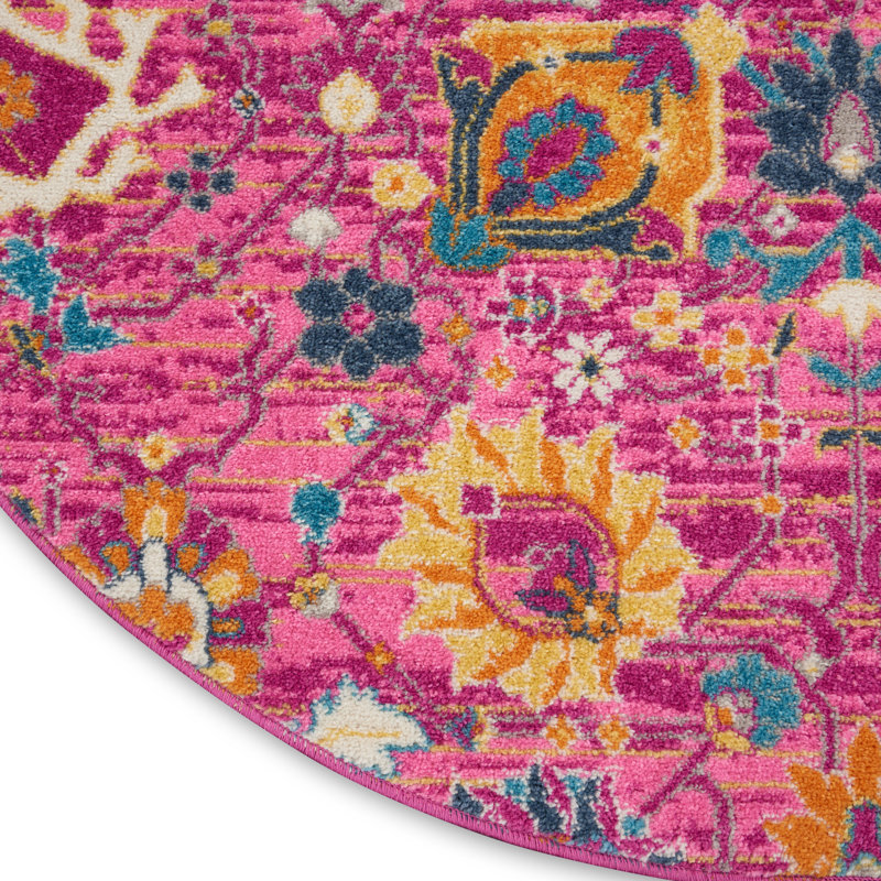 Dreher Oriental Indoor Rug, Round 4'