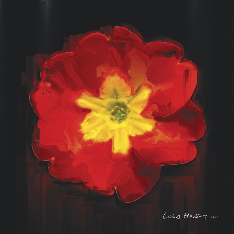 Vibrant Flower IX by Lola Henry - Wrapped Canvas Print, 30cm H x 30cm W x 3.8cm D