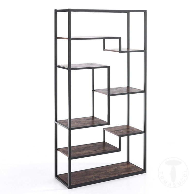 Yearsley 160cm H x 80cm W Steel Geometric Bookcase