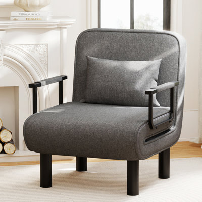 Upholstered 3-in-1 Convertible Line Sleeper Chair by George Oliver