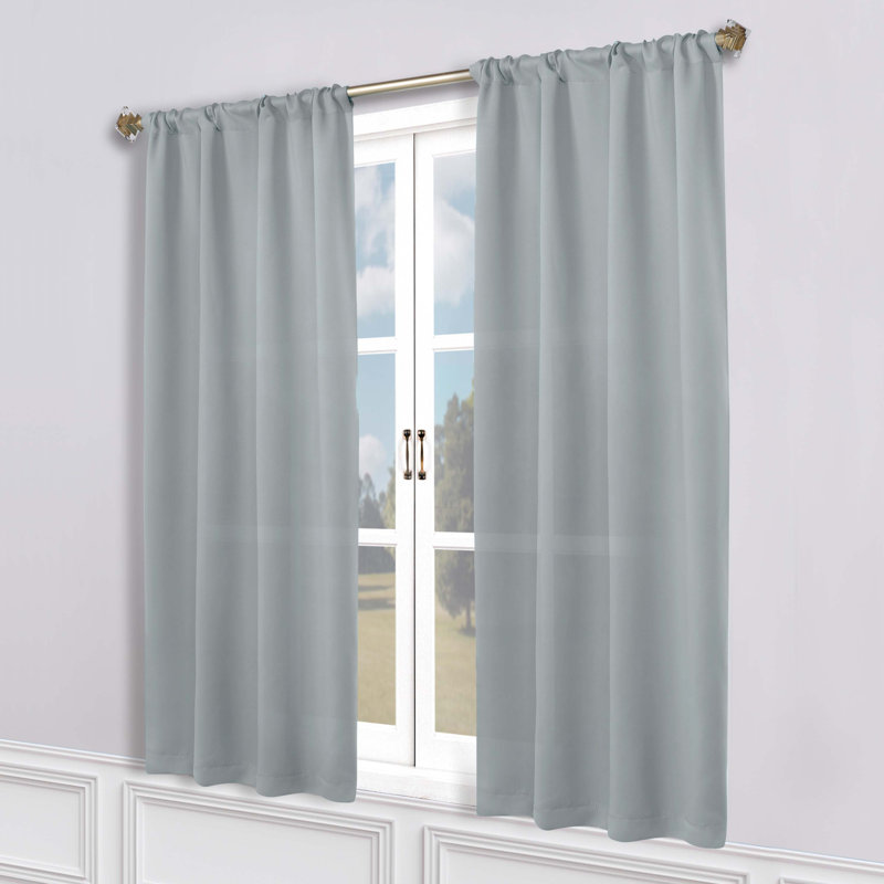 Paire de rideaux obscurcissant avec passe-tringle Moriah Millendon, L 36 po x L 63 po, Stone Blue