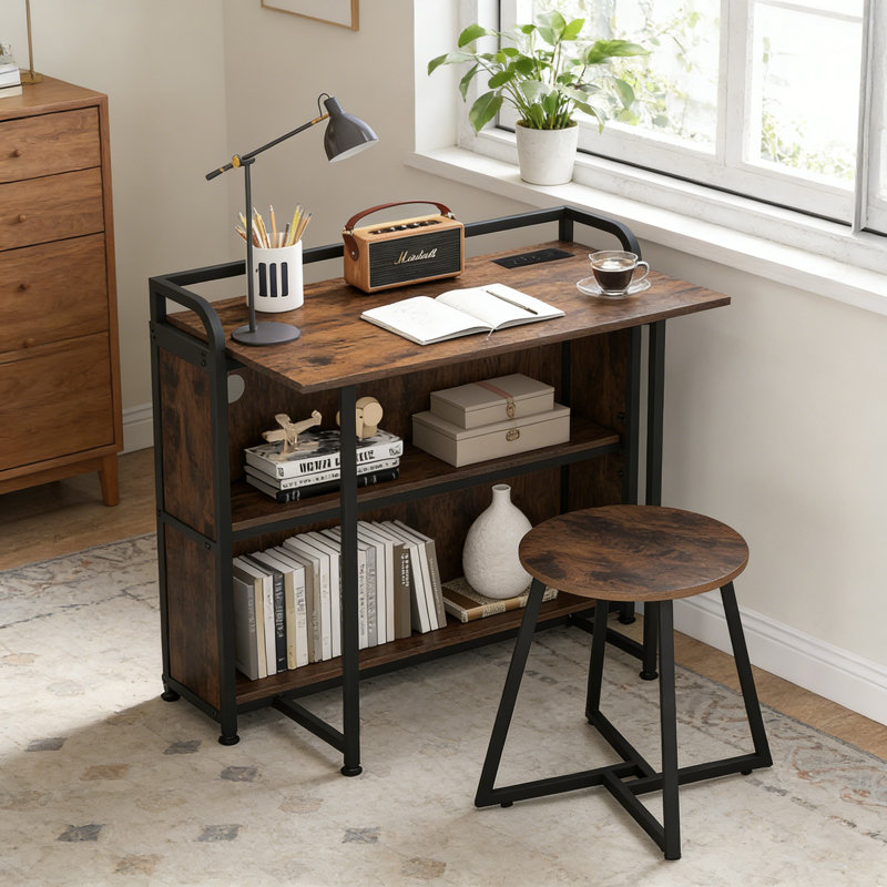 Piece Office Set, Rustic Brown