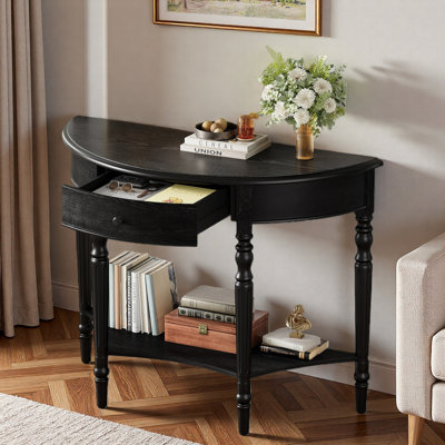 Console Farmhouse avec un tiroir et une tablette de rangement