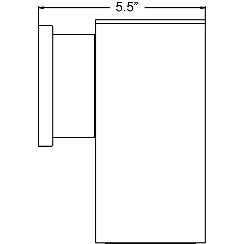 Kirkham Aluminum Wall Light, 8" H x 5" W x 6" D, Satin
