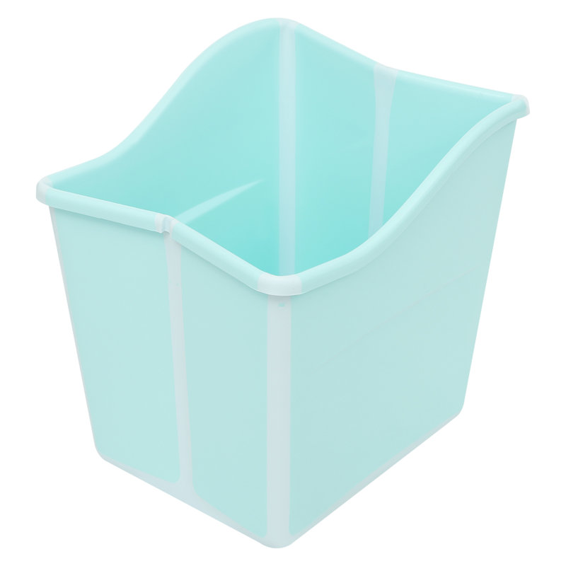 Foldable Bathtub, Green, 21.65" H x 18.5" W x 21.26" D