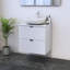Meuble-lavabo simple 23,7 po avec plateau en bois manufacturé Lissia-828939266-828939265