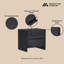 Table de chevet 24 po Linda gris anthracite Linda-807115741