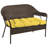 46" x 19" Contoured Outdoor Wicker Bench Cushion-1999066286
