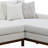 Ivory Chenille Sectional Sofa W/4 Pillows