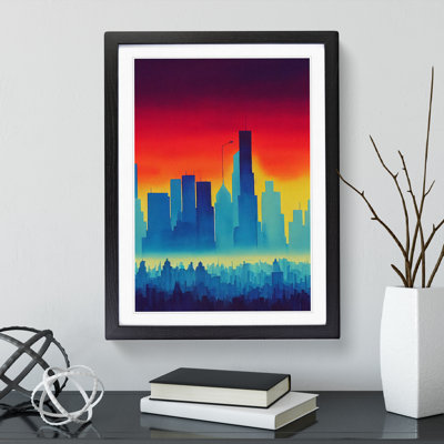 City Skyline Watercolour No.4 - Wall Art
