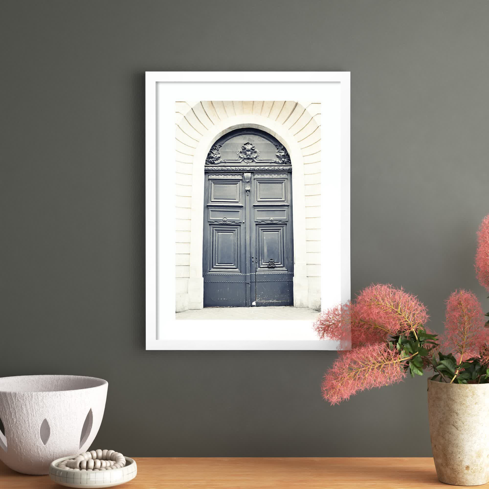 Black Paris Door by Caroline Mint, Brown, 26" H x 19" W