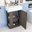 Contemporary Wood Space-Saving Bathroom Vanity with Ceramic Sink, Storage Shelf and Soft-Close Door-766916641