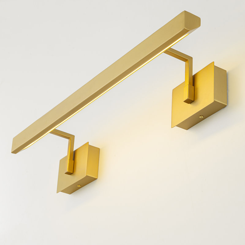 Dimmable Aluminum Wall Sconces, Brushed Gold