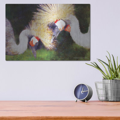 "Deux grues" par Bluebird Barn, art mural en métal "par Bluebird Barn