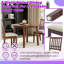 Ensemble de table de salle à manger 3 pièces pour 2 personnes, table pliable en bois avec chaises rembourrées, conception peu encombrante-2008238903