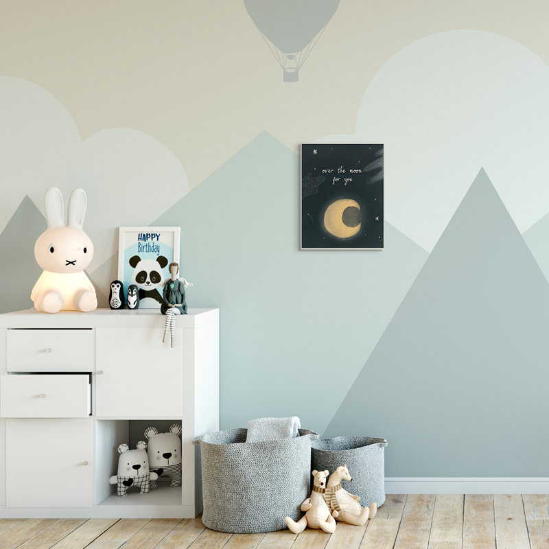 Lerman au-dessus de la lune, Plaque de bois, H 15 po x l 10 po x P 0,5 po