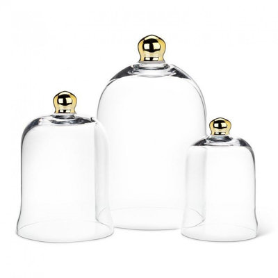 Bell Shape With Gold Knob Top Cloche