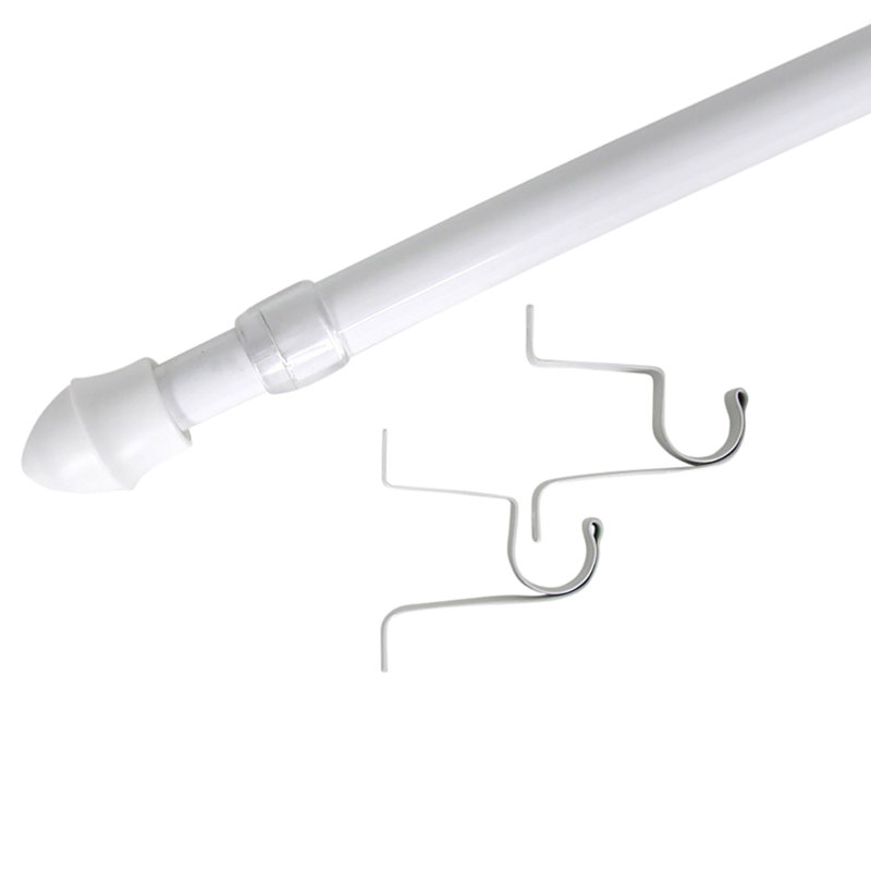 Tringle à rideaux simple réglable, Blanc, 29 à 49 po