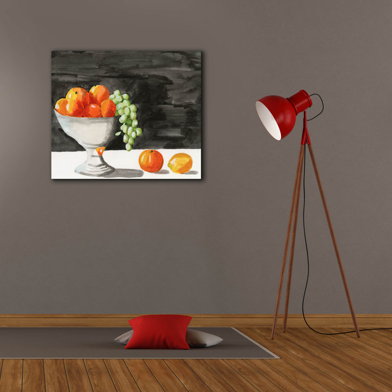  «Watercolor Fruit Bowl 2» par Alicia Longley, art mural sur toile, 30 po x 26 po