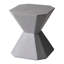 Chlora 17" Modern Geometric Hourglass End Table, Weatherproof Concrete Look Patio Side Table & Drum Nightstand-511598080