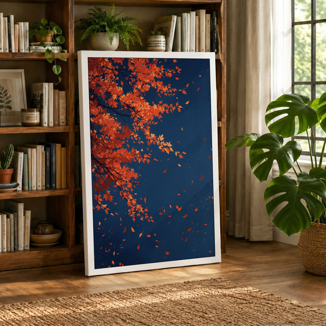 Burst of Fire Abstract - Wrapped Canvas