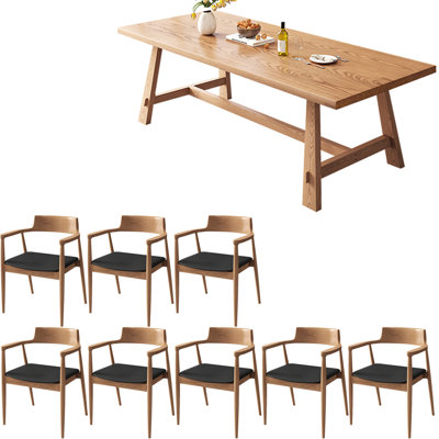 Nordic style solid wood dining table set