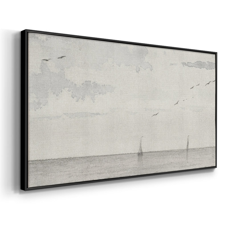 Nautical Series-CCL XXVI - Toile tendue avec châssis encadré - Prêt à être accroché, H 17 po x l 33 po, Noir