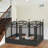 34.6'' H 8 Panel Metal Exercise Pen With Door