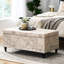Style beige, tissu lin, cadre en bois, finition soignée, meuble de rangement moderne pour salon - Couleur beige polyvalente pour une chambre