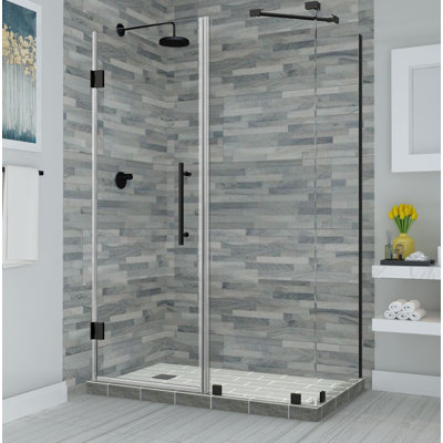 Bromley Frameless 52.25" x 72" Rectangle Hinged Shower Enclosure
