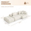 Canapé modulaire modulaire, siège à combinaison profonde surdimensionné, housses de coussin amovibles et lavables, tissu, rembourrage en duvet-336512363