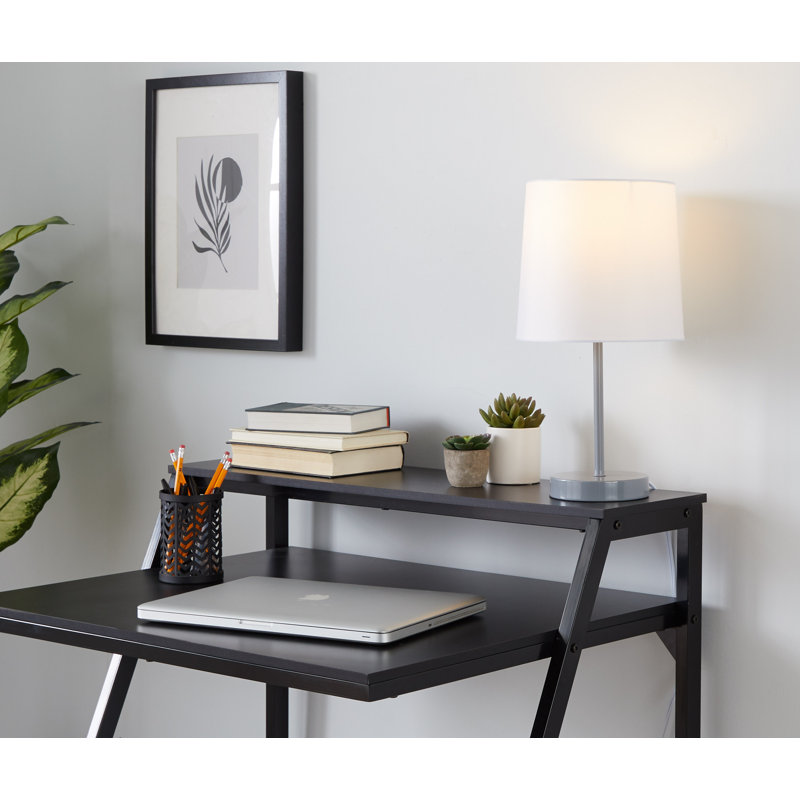 Cooper 16" Metal Accent Lamp - Set of 2, Gray