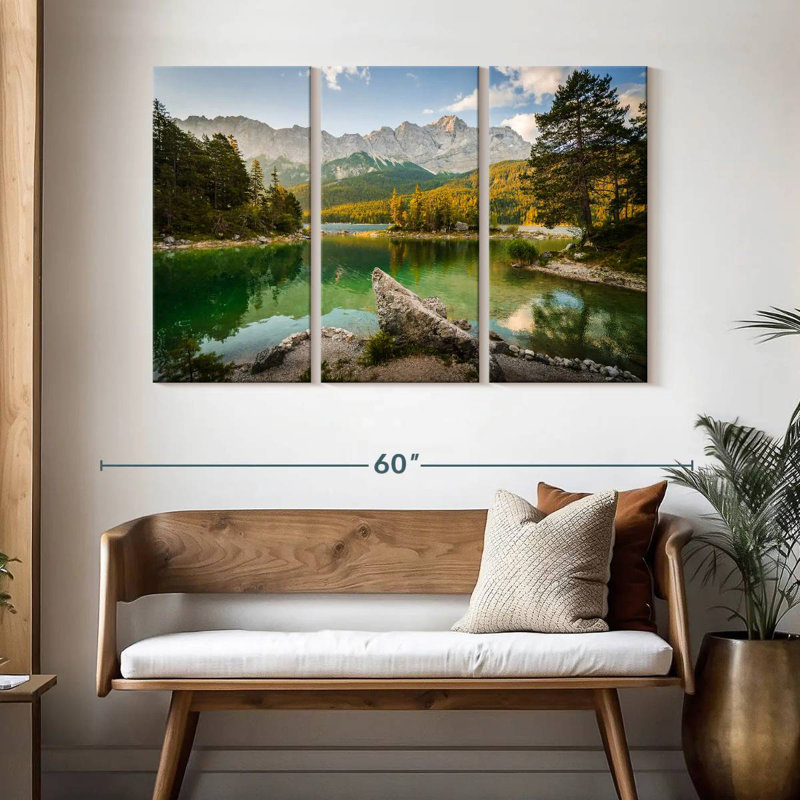Alvord Eibsee Lake Morning, H 32 po x l 50 po