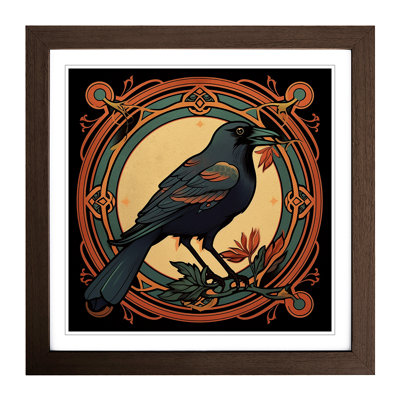 Crow Art Nouveau - Framed Print